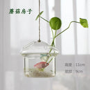 Axyaa Angel Glass Vase for Living Room Decor with Hanging Hydroponic Flowers