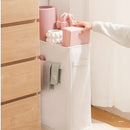 Axyaa Yoga Mat Storage Organizer: Multi-Pocket Home Gym Rack, Large Capacity, Solid Color