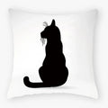 Axyaa Black Cat Pillowcase 45*45 Sofa Car Home Decor Cushion Cover