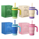 Axyaa Kids Stainless Steel Tumbler with Handle, Straw, and Lid