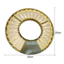 Axyaa Crystal Circle Wall Lamp for Modern Light Luxury in Dining Room and Bedroom