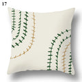 Axyaa Green Leaf Geometric Print Decorative Pillowcase for Home & Office