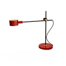 Axyaa Black/Red Metal LED Table Lamp, Adjustable Nordic Modern Design