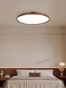 Axyaa Modern Walnut Ceiling Lamp: Creative LED Room Lighting for Eye Protection