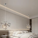 Axyaa Nordic LED Stainless Steel Pendant Chandelier for Bedroom and Living Room