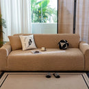 Axyaa Elastic Bubble Cloth Sofa Cover | Full Wrap | Modern Cream Series