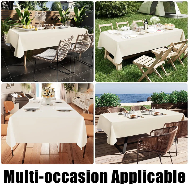 Axyaa Waterproof Vinyl Tablecloth: Stylish & Practical Table Cover for Home & Restaurant