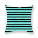 Axyaa Teal Blue Geometric Cushion Cover for Home Sofa Decor