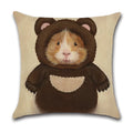 Axyaa Cartoon Mouse Linen Pillowcase for Home Party and Car Decor