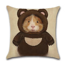 Axyaa Cartoon Mouse Linen Pillowcase for Home Party and Car Decor