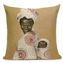 African Nation Women Portrait Pillow Cover for Home Decor by Axyaa