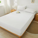 Axyaa Double/Queen Fitted Mattress Cover, Solid Color, Anti-Mite - 200X220cm
