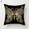 Axyaa Gold Leaf Print Pillow Cover for Home Sofa Decor