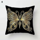 Axyaa Gold Leaf Print Pillow Cover for Home Sofa Decor