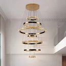 Axyaa Crystal Chandelier Stair Pendant Lamp Living Room Interior Lighting