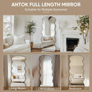 Axyaa Wavy Full Length Mirror with Stand for Bedroom, Living Room, Cloakroom