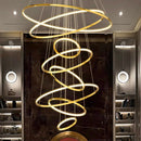Axyaa Nordic Home Decoration Stair Chandelier Living Room Bedroom Dining Room Pendant Lights Ceiling Light Indoor Lighting