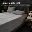 Axyaa Plush Velvet Fitted Sheet Set 3-Piece - High Quality Soft Mattress Cover & Pillowcase