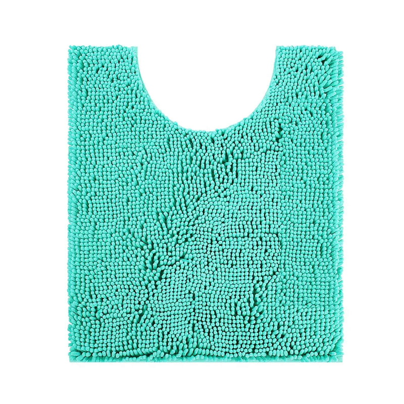 Axyaa Chenille U-Shaped Toilet Rug: Soft, Absorbent, Non-Slip Bath Mats