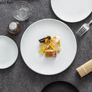 Axyaa Spiral Pattern Ceramic Plate Set, Molecular Cuisine Restaurant Tableware