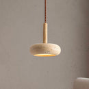 Axyaa Yellow Stone Bowl LED Droplight - 12W Pendant Lamp for Kitchen, Dining, Bedside & Restaurant