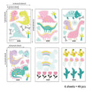 Cartoon Dinosaur Plants Wall Sticker Set for Kids Room Decor by Axyaa