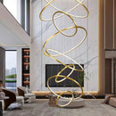 Axyaa Modern Stair Chandelier Pendant Light Ceiling Lamp LED Chandeliers Living Room