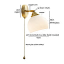 Axyaa Vintage Brass & White Glass LED Wall Lights for Living Room
