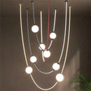 Axyaa Nordic Minimalist Curved Chandelier for Living Room, Restaurant, Bar Counter