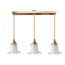 Axyaa Modern 4w LED Glass Copper Hanging Lamp White Pendant Light Fixtures