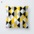 Axyaa Yellow Geometric Print Cushion Pillowcase - 45x45cm