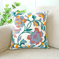 Axyaa Wild Floral Plant Embroidery Pillow Cover, 45x45cm, Country Style