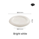 Axyaa White Pearl Dot Ceramic Steak Pasta Dessert Snack Plate Molecular Cuisine Tableware