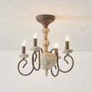 Axyaa 4-Head Wooden Ceiling Light American Vintage Retro Pendent Lamp