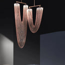 Axyaa Gold & Chrome Tassel Pendant Light - Nordic Minimalist Design