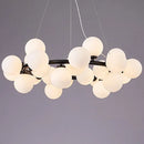Axyaa Nordic Glass Ball Chandelier with LED for Kitchen and Living Room
