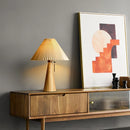 Axyaa Vintage Solid Wood Table Lamp for Bedroom with E27 Socket