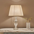 Axyaa Luxury Crystal Lamp European Style Cozy Bedroom Living Room Table Lamp