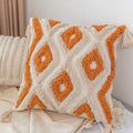 Axyaa Bohemian Tufted Embroidered Fringe Pillow Case for Light Luxury Living Room Sofa