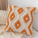 Axyaa Bohemian Tufted Embroidered Fringe Pillow Case for Light Luxury Living Room Sofa