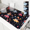 Axyaa Christmas Cartoon Coffee Mat: Absorbent & Draining for Tableware, Bathroom, & Kitchen