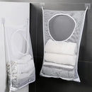Axyaa Mesh Laundry Basket Wall Organizer with Hook