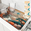 Mountain Birds Non-Slip Absorbent Drying Mat by Axyaa