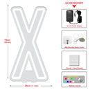 Axyaa Large Colorful Neon Light Sign with A-Z Alphabet & Free Stand