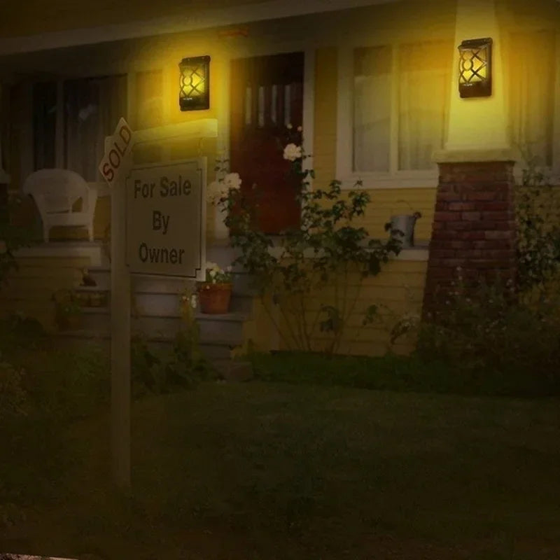 Axyaa Solar Flame Lights: Lattice Design for Garden & Christmas Decor