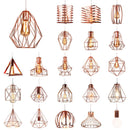 Axyaa Rose Gold LED Pendant Light: Modern Vintage Hanging Lamp for Living Room and Home