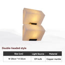Axyaa Marble Wall Light: Modern Minimalist Nordic Square Alabaster Fixture