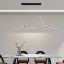 Axyaa Modern Wave Line LED Kitchen Island Chandelier