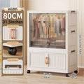 Axyaa 2-Door Foldable Wardrobe: Portable Closet, Large Capacity Storage Organizer