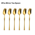 Axyaa Gold Stainless Steel Cutlery Set - Western Dinner Flatware Kit